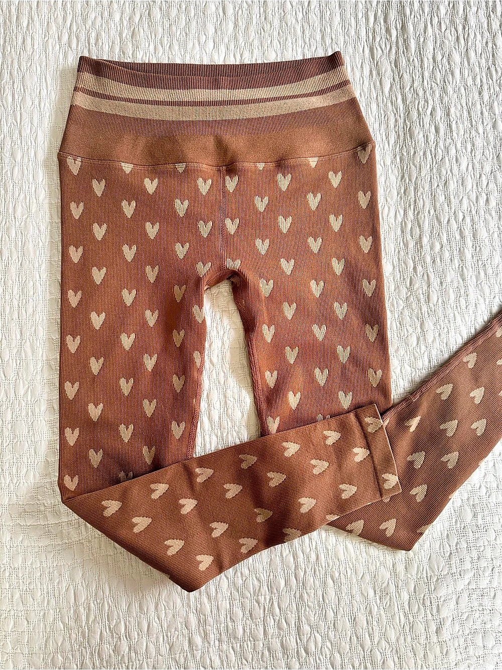 Spiritual Gangster Ribbed Heart Print Leggings — Size S